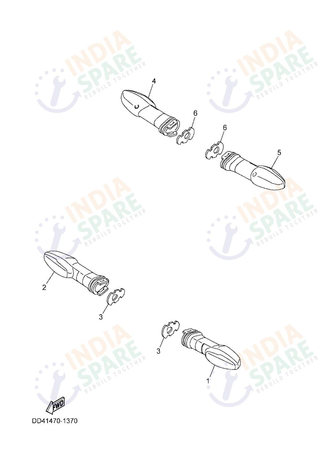 YAMAHA DD41 XSR Series FLASHER LIGHT